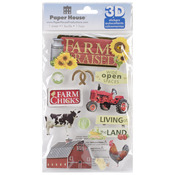 Farm Raised - Paper House 3D Stickers