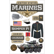 Marines - Paper House 3D Stickers