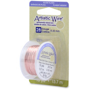 Rose Gold - Permanently Colored Copper Wire 28 Gauge 15yd