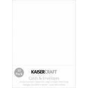 White - Kaisercraft C6 Cards & Envelopes 4.5"X6.25" 10/Pkg