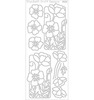 Black - Flower Poppy Peel-Off Stickers
