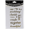 Gold - Bella! Wedding Words Cardstock Stickers 11/Pkg