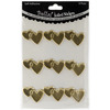 Gold - Bella! Wedding Hearts Foil Stickers 9/Pkg