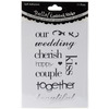 Silver Bella! Wedding Words Cardstock Stickers