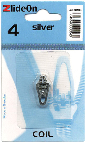 ZlideOn ZIPPER Pull Replacements Coil 4 Silver 845590000043 for