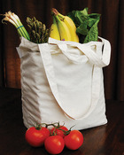 Natural - Reusable Canvas Grocery Bag 14.5"X11.5"X6.5"
