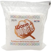 Queen Size 90"X108" - Warm & White Cotton Batting