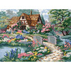16"X12" Stitched In Thread - Cottage Retreat Needlepoint Kit