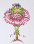 7"X10" 14 Count - Frog Bouquet Counted Cross Stitch Kit