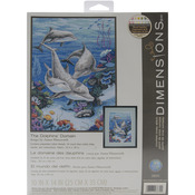 10"X14" 14 Count - The Dolphins' Domain Counted Cross Stitch Kit