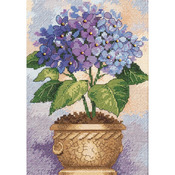 Hydrangea In Bloom - Gold Petites Counted Cross Stitch Kit