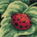 5"X5" Stitched In Thread - Ladybug, Ladybug... Mini Needlepoint Kit