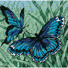 5"X5" Stitched In Thread - Butterfly Duo Mini Needlepoint Kit
