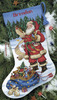 16" Long 14 Count - Checking His List Stocking Counted Cross Stitch Kit