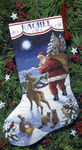 16" Long 14 Count - Santa's Arrival Stocking Counted Cross Stitch Kit