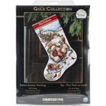 Santa's Journey Stocking - Gold Collection Counted Cross Stitch Kit