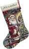 Candy Cane Santa Stocking - Gold Collection Counted Cross Stitch Kit