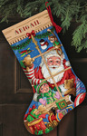 Santa's Toys Stocking - Gold Collection Counted Cross Stitch Kit