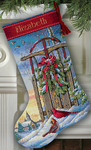 Christmas Sled Stocking - Gold Collection Counted Cross Stitch