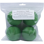 Christmas Green - Satin Balls 3" 4/Pkg