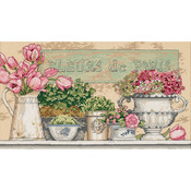 14"X8" 14 Count - Flowers Of Paris Counted Cross Stitch Kit