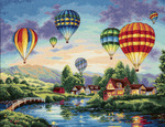 16"X12" 18 Count - Gold Collection Balloon Glow Counted Cross Stitch Kit