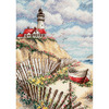 5"X7" 18 Count - Gold Petites Cliffside Beacon Counted Cross Stitch Kit