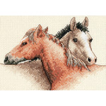 7"X5" 14 Count - Horse Pals Mini Counted Cross Stitch Kit