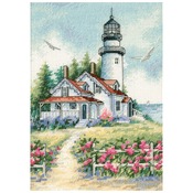 5"X7" 18 Count - Gold Petites Scenic Lighthouse Counted Cross Stitch Kit