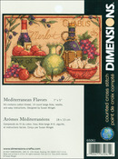 7"X5" 14 Count - Mediterranean Flavors Mini Counted Cross Stitch Kit
