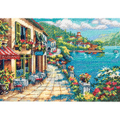 7"X5" 18 Count - Gold Petites Overlook Cafe Counted Cross Stitch Kit