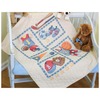 34"X43" - Baby Hugs Little Sports Quilt Stamped Cross Stitch Kit