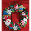 16" Round - Christmas Toys Wreath Felt Applique Kit