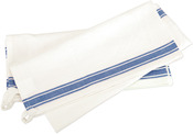 White W/Blue Stripe - Vintage Stripe Towel 18"X28" 3/Pkg