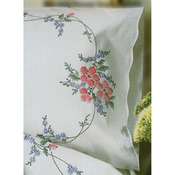 Wild Rose - Stamped Pillowcase Pair 20"X30" For Embroidery
