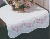 Petit Fleur - Stamped Dresser Scarf For Embroidery