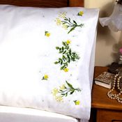 Buttercups - Stamped Pillowcase Pair 20"X30" For Embroidery