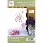 Lilac Heart - Stamped Pillowcase Pair 20"X30" For Embroidery
