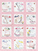 Girls - Stamped White Nursery Quilt Blocks 9"X9" 12/Pkg