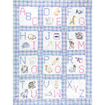 ABC - Stamped White Nursery Quilt Blocks 9"X9" 12/Pkg