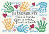 7"X5" 14 Count - Grandparents Touch A Heart Mini Counted Cross Stitch Kit