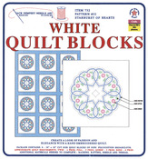 Starburst Of Hearts - Stamped White Quilt Blocks 18"X18" 6/Pkg