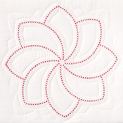 XX Pinwheel - Stamped White Quilt Blocks 18"X18" 6/Pkg