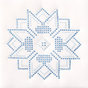 XX Stars - Stamped White Quilt Blocks 9"X9" 12/Pkg