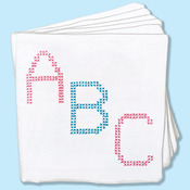 ABC - Stamped Cloth Nursery Books 8"X8" 12 Pages