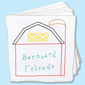 Barnyard Friends - Stamped Cloth Nursery Books 8"X8" 12 Pages