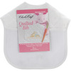 White With Solid White Trim - Quilted Baby Bibs 9"X9"