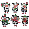 3"X4" Set Of 6 - Cow Ornaments Plastic Canvas Kit
