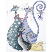 10"X14" 14 Count - Cat Pack Counted Cross Stitch Kit