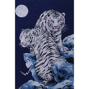 16"X23" 14 Count - Moonlit Tigers Counted Cross Stitch Kit